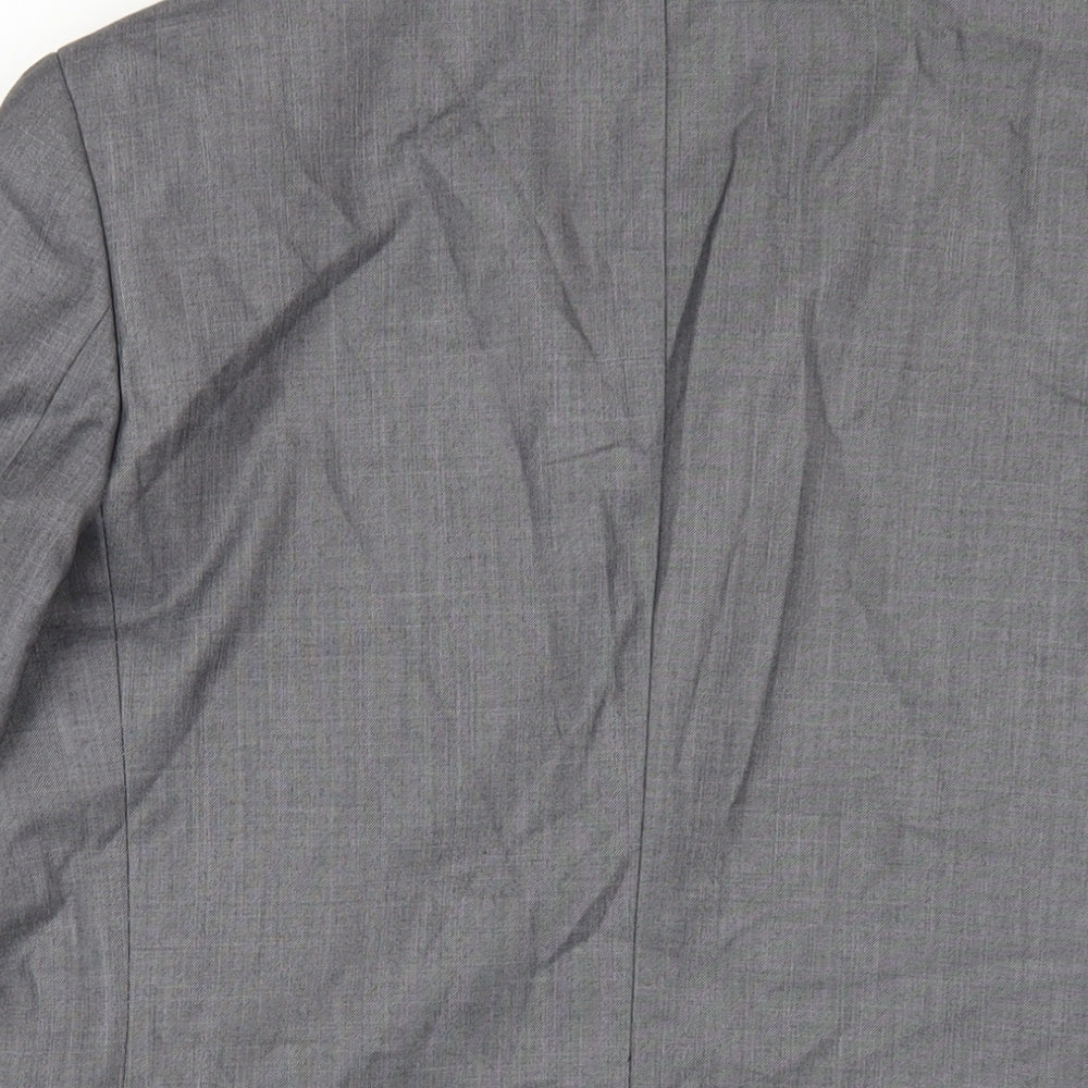 Cedarwood State Mens Grey Polyester Jacket Blazer Size 40 Regular