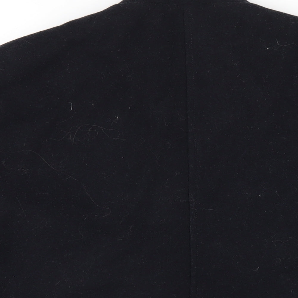 New Look Womens Blue Overcoat Coat Size 12 Button