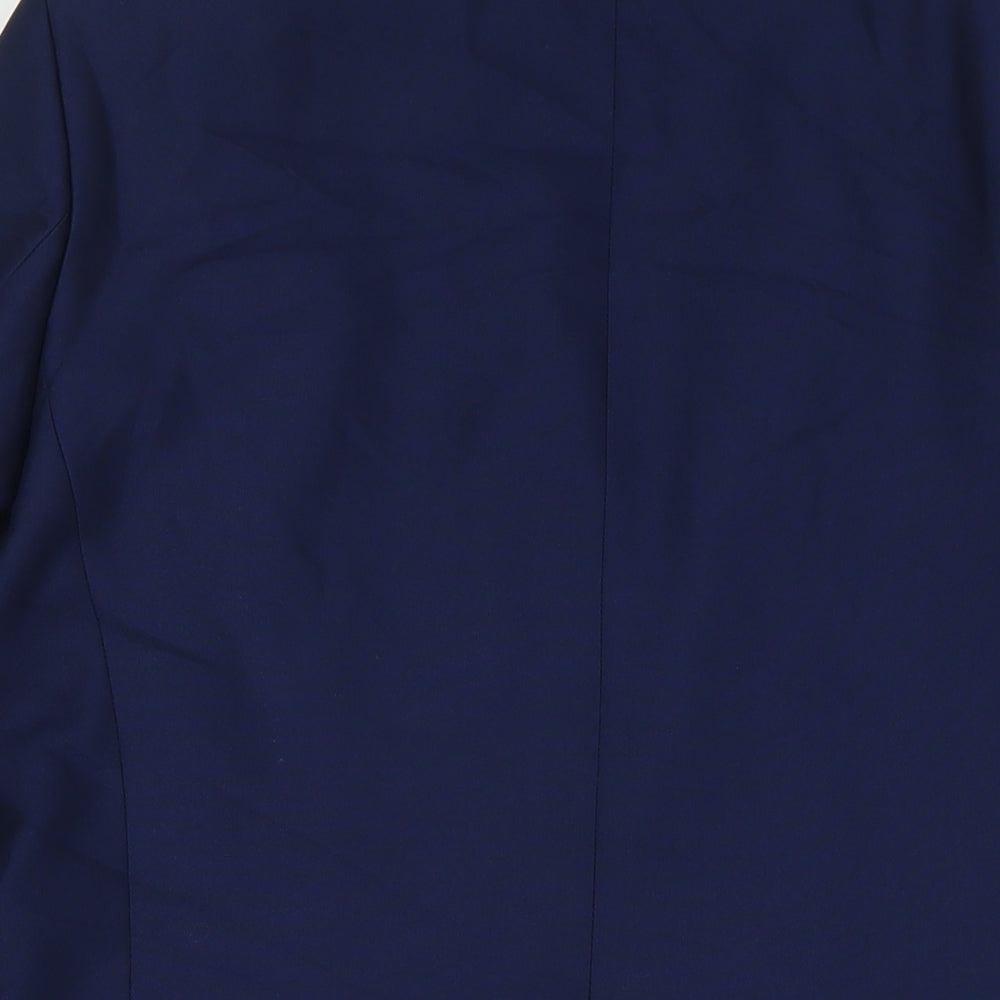OneSixFive Mens Blue Polyester Jacket Suit Jacket Size 42 Regular