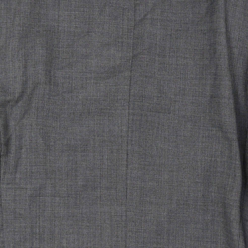 Candidate Mens Grey Polyester Jacket Suit Jacket Size 40 Big & Tall
