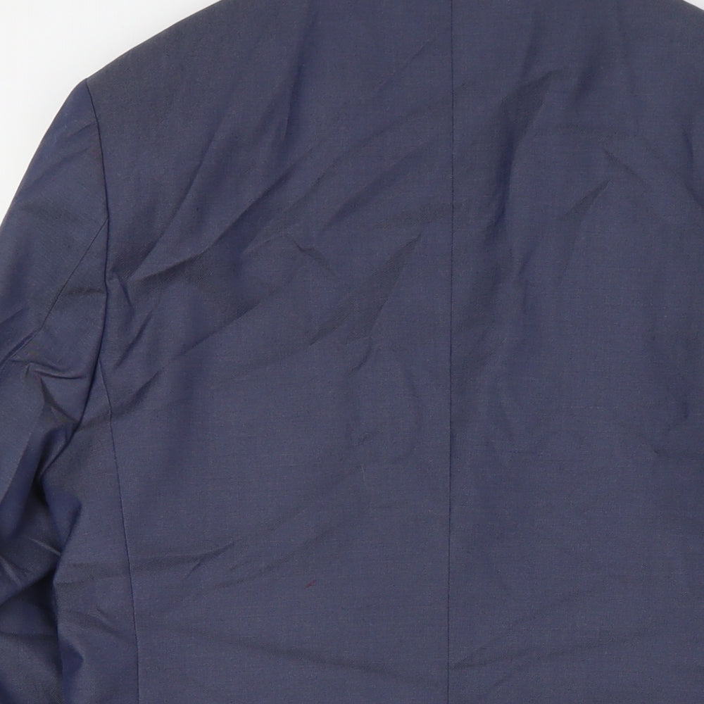 Marks & Spencer Mens Blue Polyester Jacket Suit Jacket Size 36 Regular