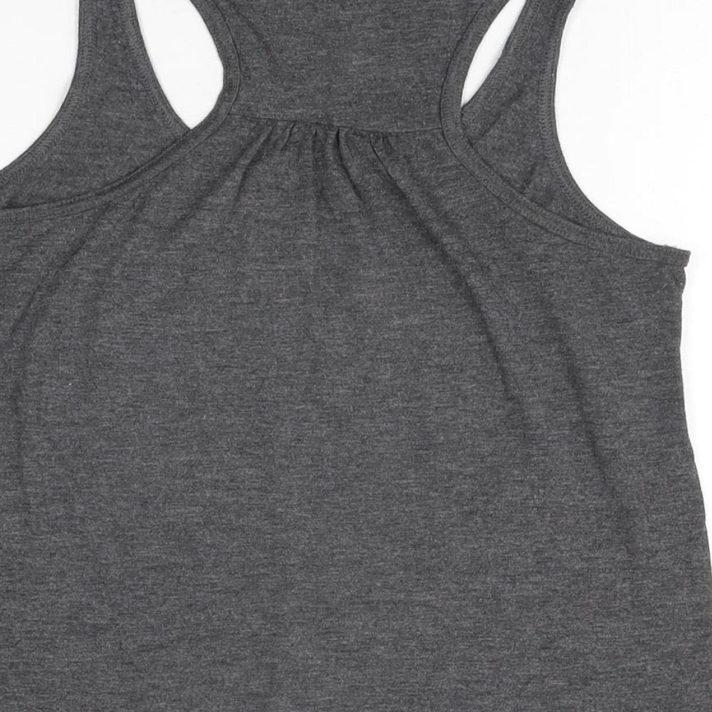 Bella + Canvas Womens Grey Polyester Basic Tank Size S Round Neck Pullover