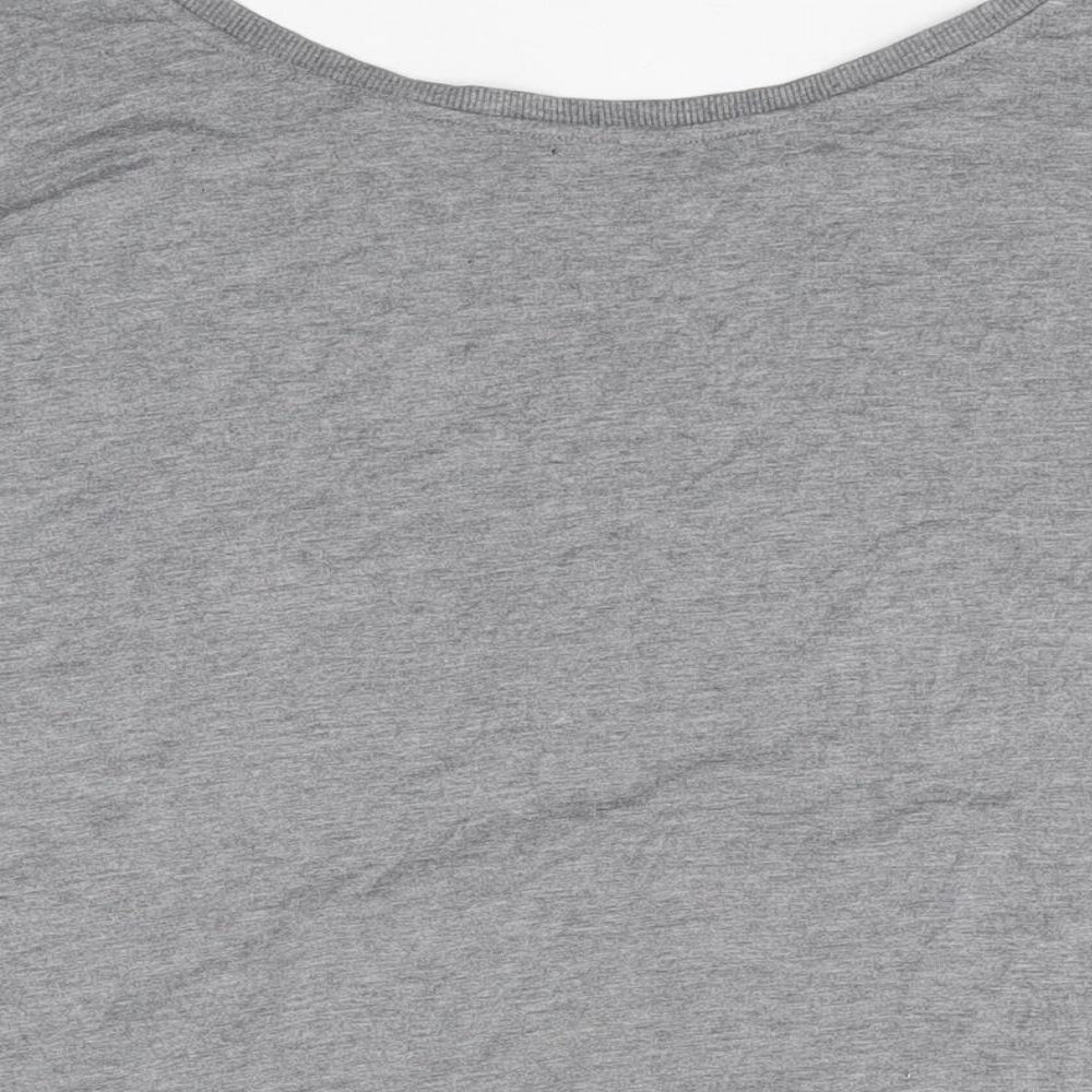 NEXT Womens Grey Viscose Basic T-Shirt Size 8 Round Neck