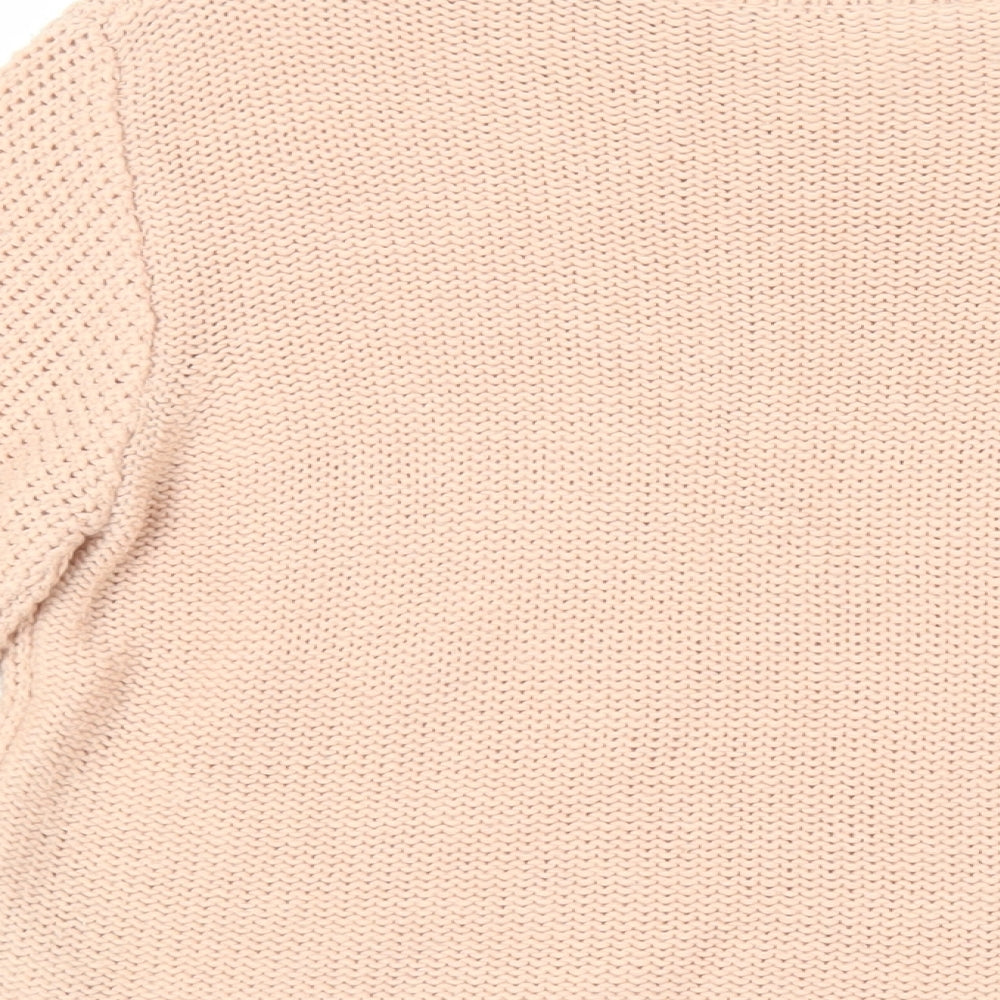 Oasis Womens Pink Round Neck Acrylic Pullover Jumper Size M