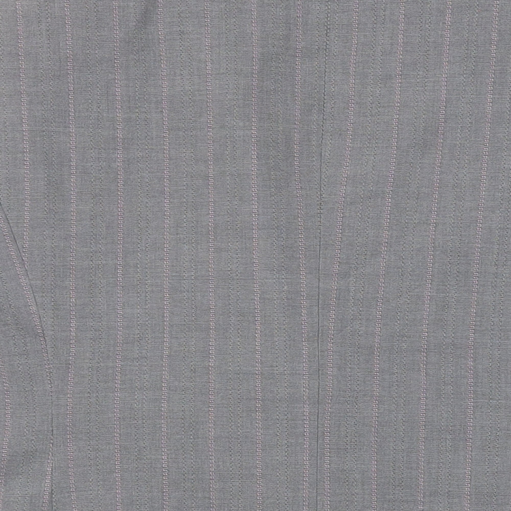 Marks & Spencer Womens Grey Striped Jacket Blazer Size 18 Button