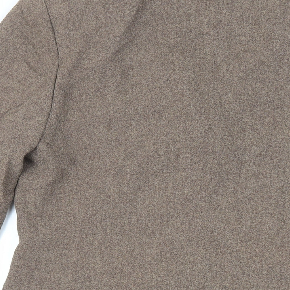 Linea Womens Brown Jacket Blazer Size 12 Button