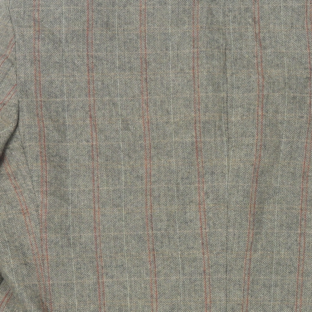 Greenwoods Mens Green Plaid Polyester Jacket Blazer Size 40 Regular