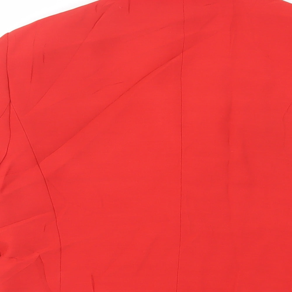 Planet Womens Red Jacket Blazer Size 8 Button