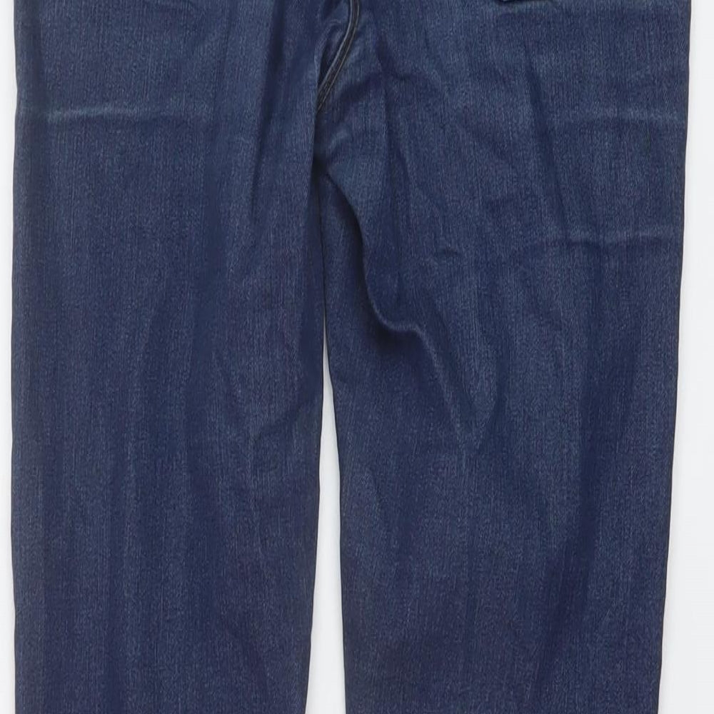 Next Womens Blue Cotton Skinny Jeans Size 8 L28 in Regular Button