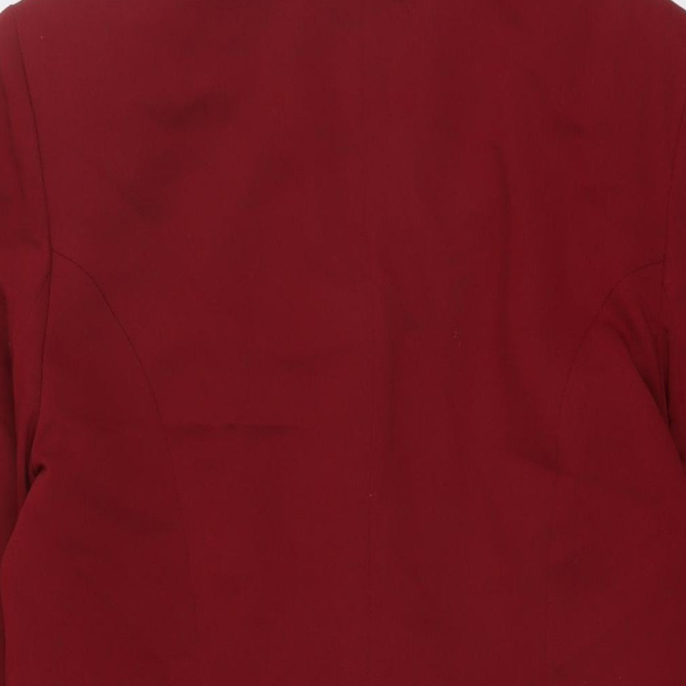 Charlotte Halton Womens Red Jacket Size 12 Button