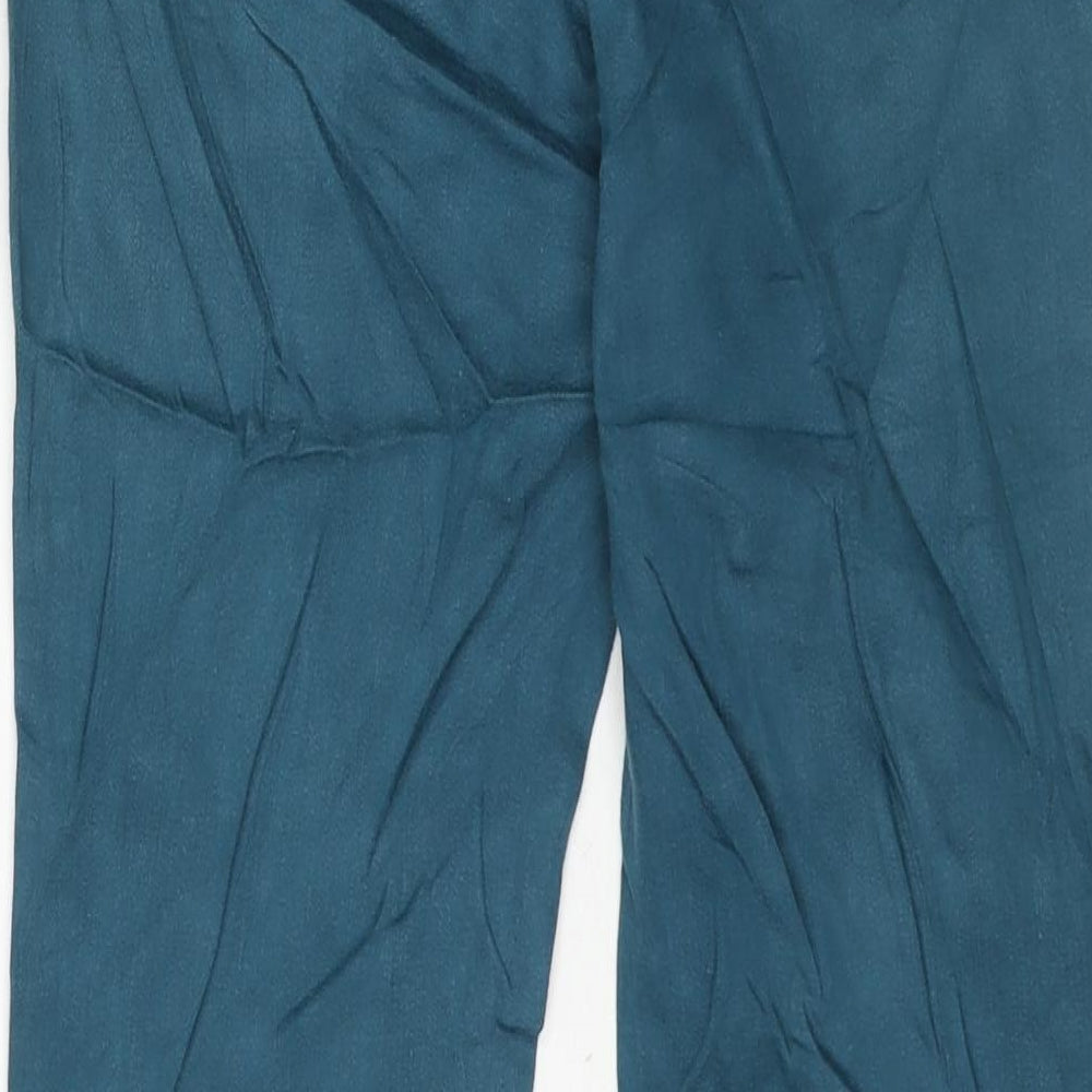 Marks & Spencer Womens Blue Cotton Skinny Jeans Size 12 L29 in Regular Zip