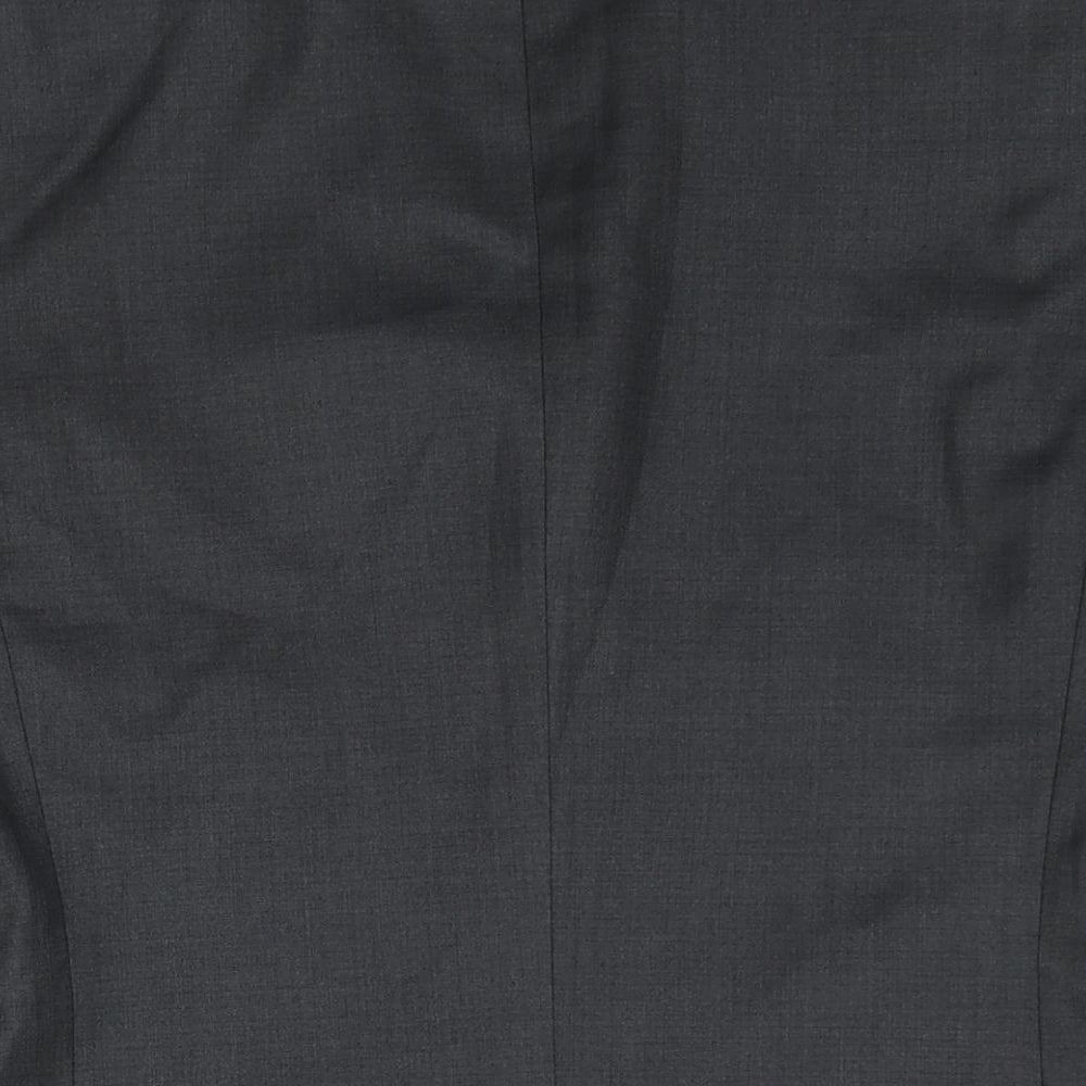 Burton Mens Grey Polyester Jacket Suit Jacket Size 36 Regular