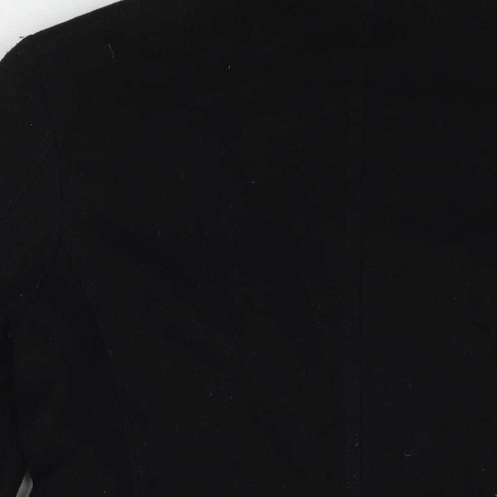 Breakout Mens Black Pea Coat Coat Size M Zip