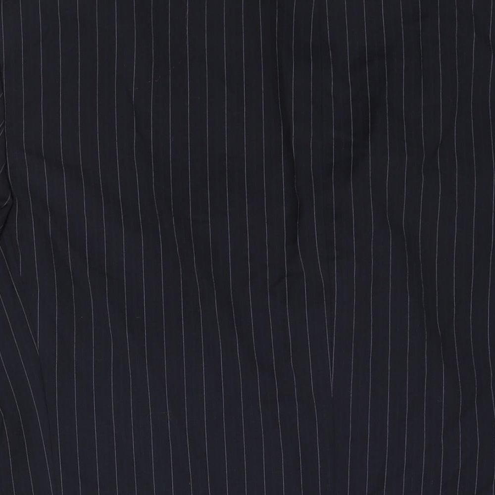 Marks & Spencer Mens Blue Striped Wool Jacket Suit Jacket Size 44 Regular