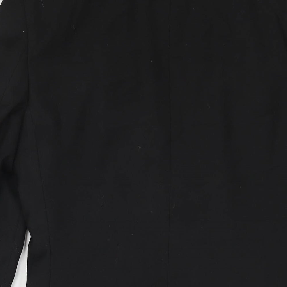 Topman Mens Black Polyester Jacket Suit Jacket Size 34 Regular