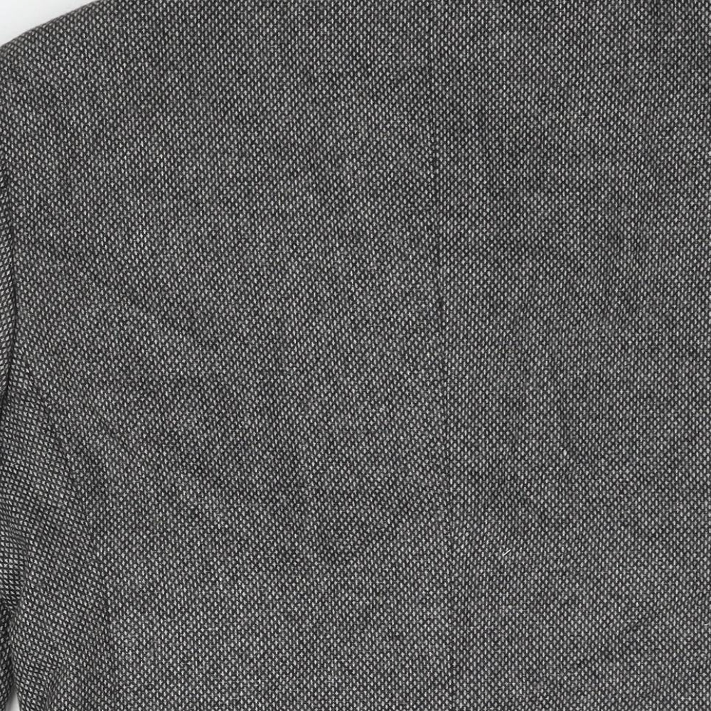 Marks & Spencer Mens Grey Geometric Wool Jacket Suit Jacket Size 38 Regular