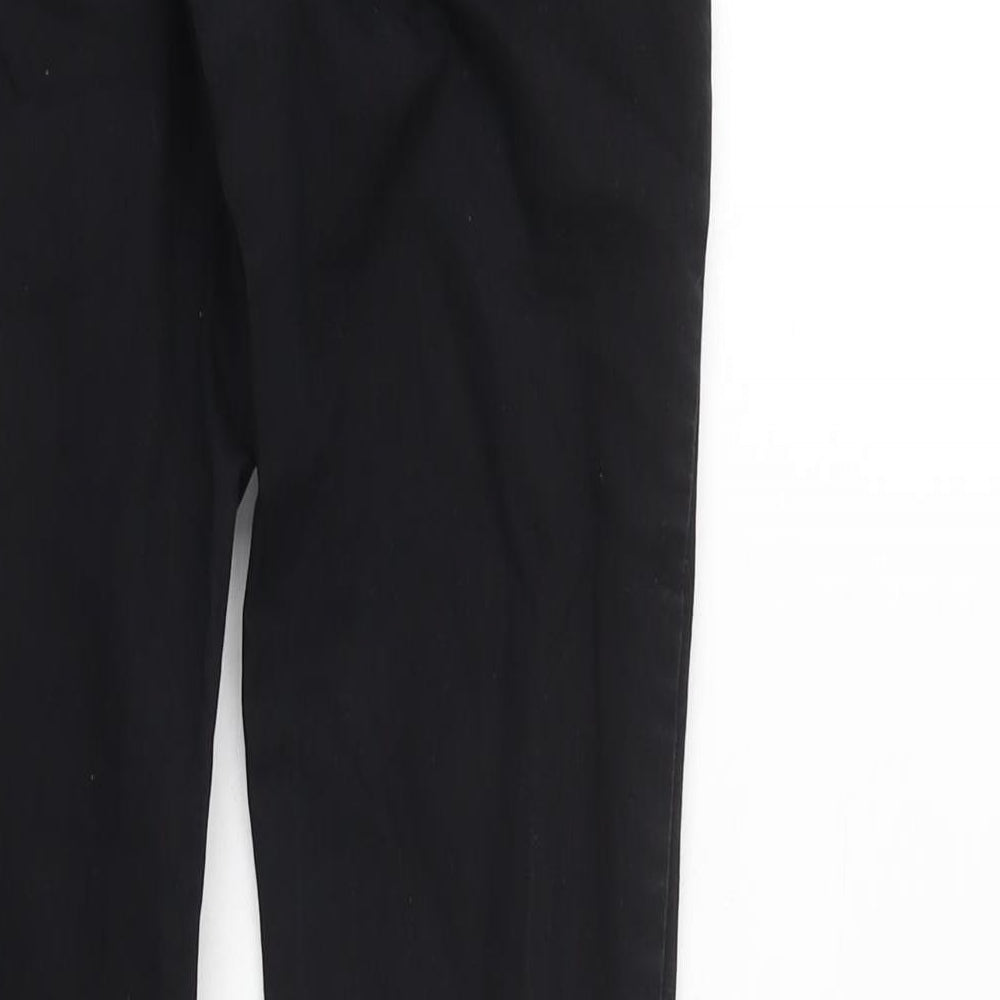 H&M Womens Black Cotton Blend Tapered Jeans Size 6 L31 in Regular Zip