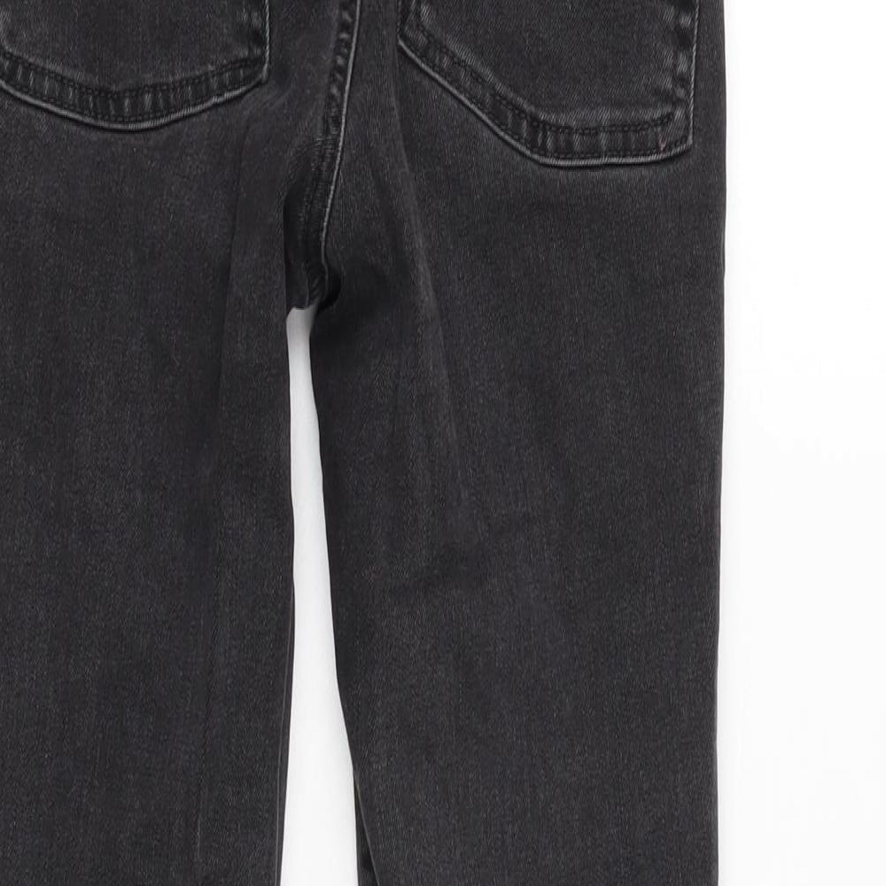 Collusion Womens Grey Cotton Blend Straight Jeans Size 24 in L30 in Regular Zip