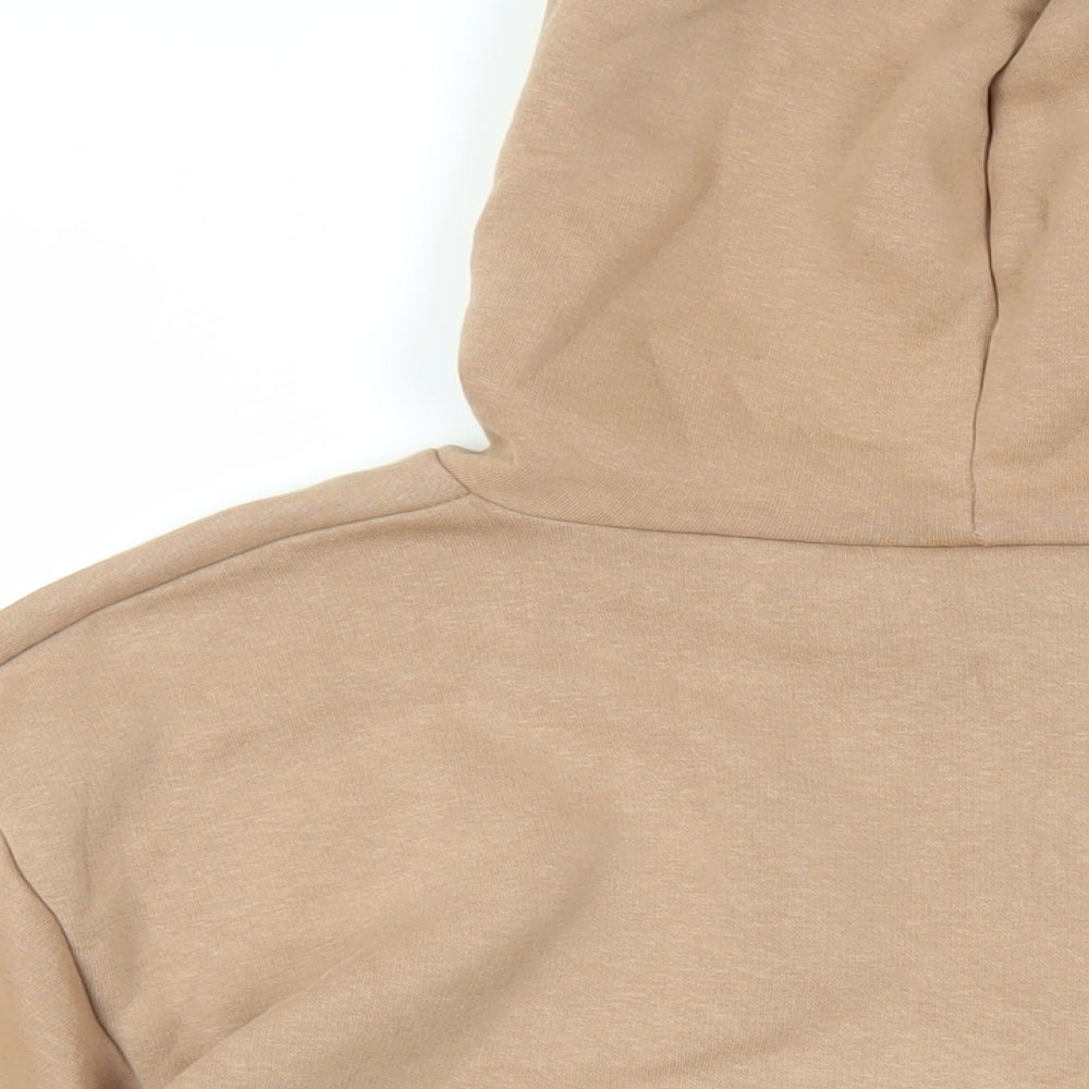 Pakuten Womens Beige Cotton Pullover Hoodie Size M Pullover - Pockets