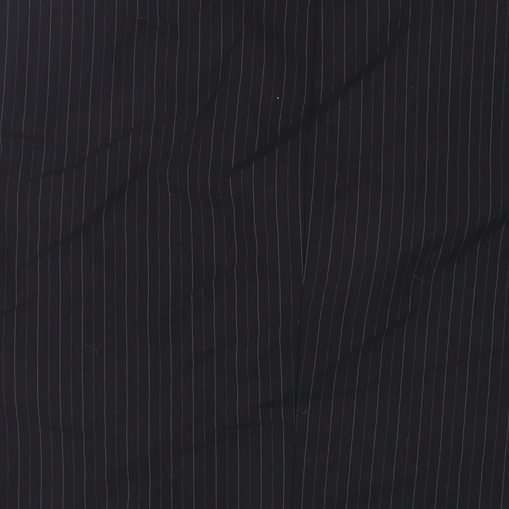 Marks & Spencer Mens Black Striped Wool Jacket Suit Jacket Size 42 Regular