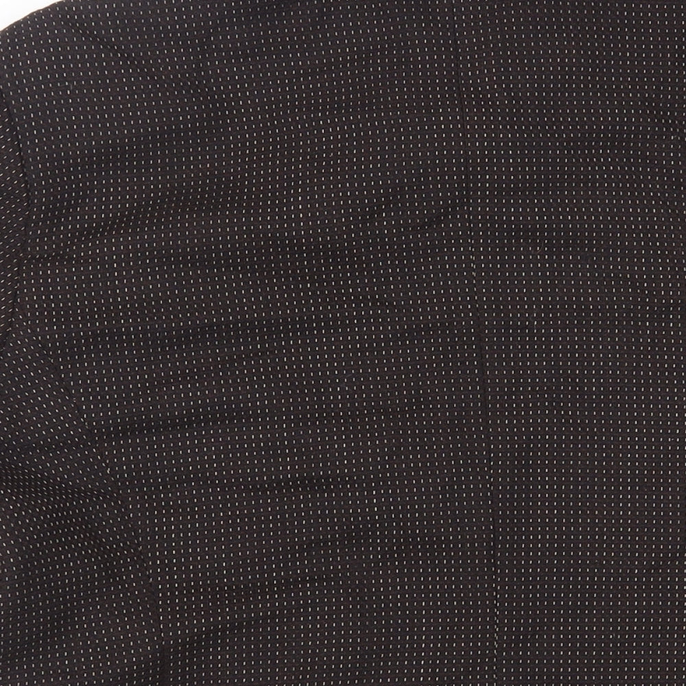 Dinomoda Womens Brown Geometric Jacket Blazer Size 16 Button
