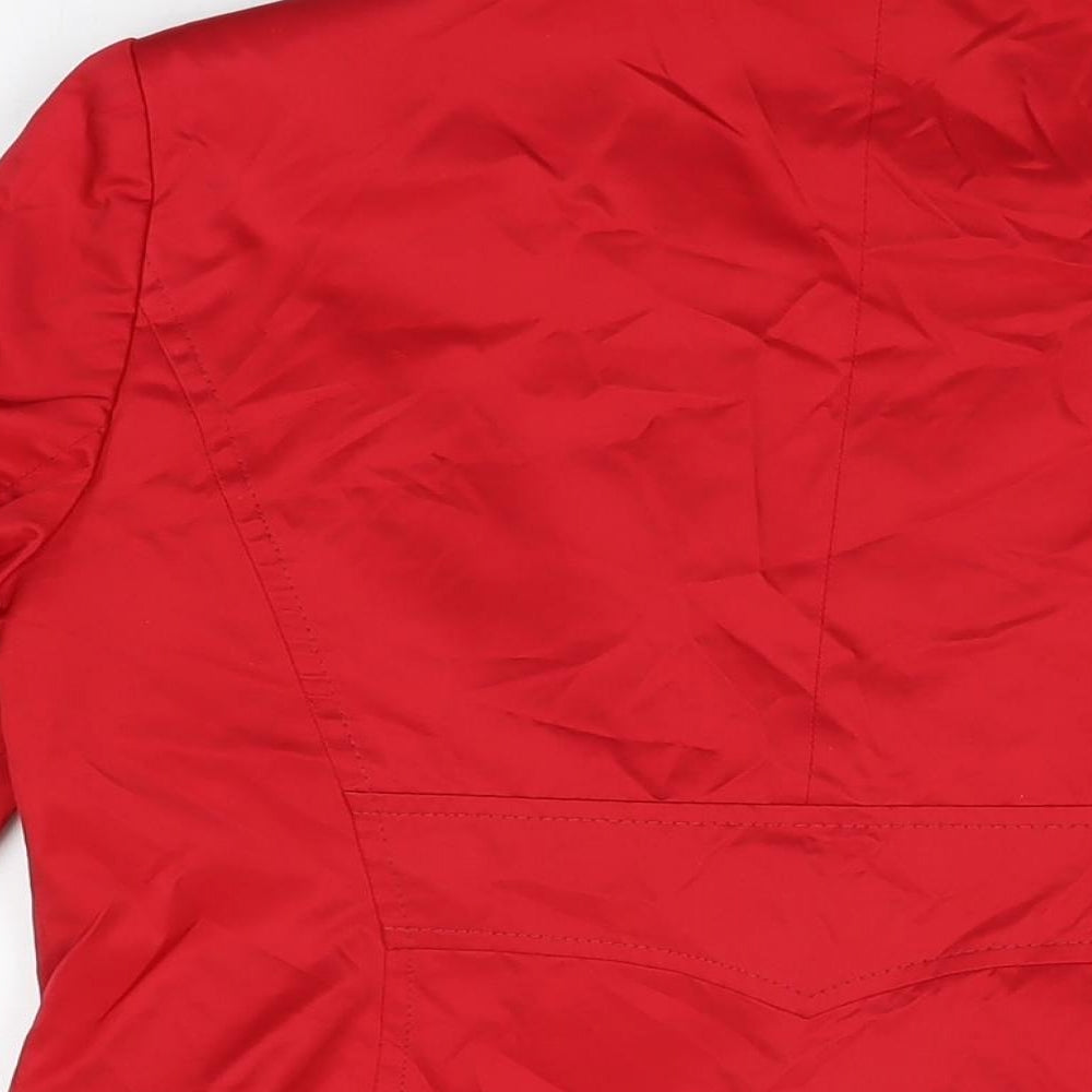 BHS Womens Red Jacket Coat Size 14 Button