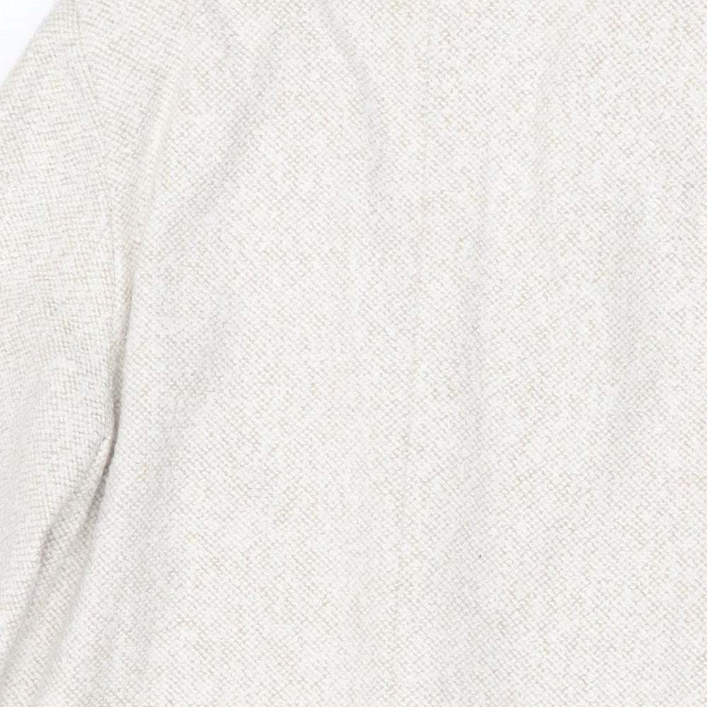 Capsule Womens Beige Overcoat Coat Size 14 Button