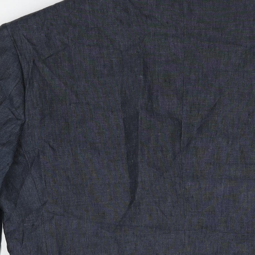 H&M Mens Blue Polyester Jacket Suit Jacket Size 36 Regular