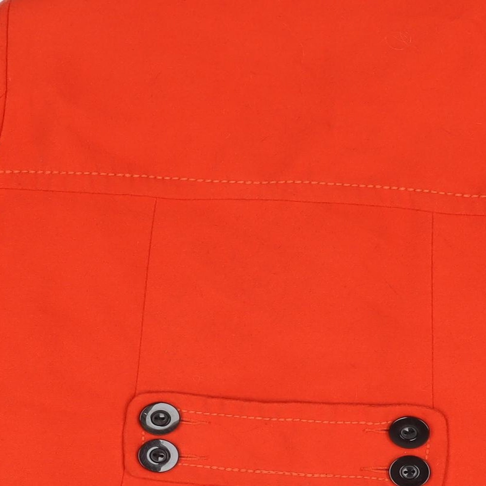 NEXT Womens Red Overcoat Coat Size 14 Button