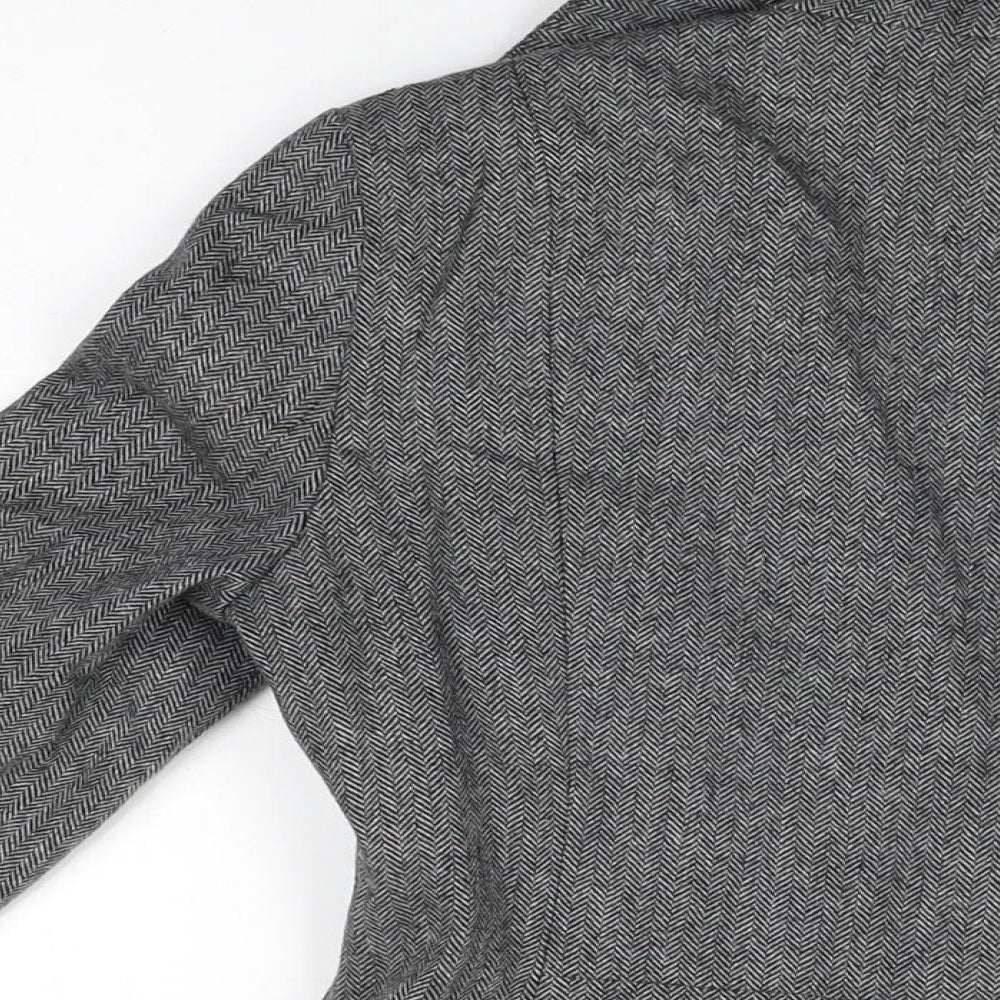 NEXT Womens Grey Jacket Size 8 Button
