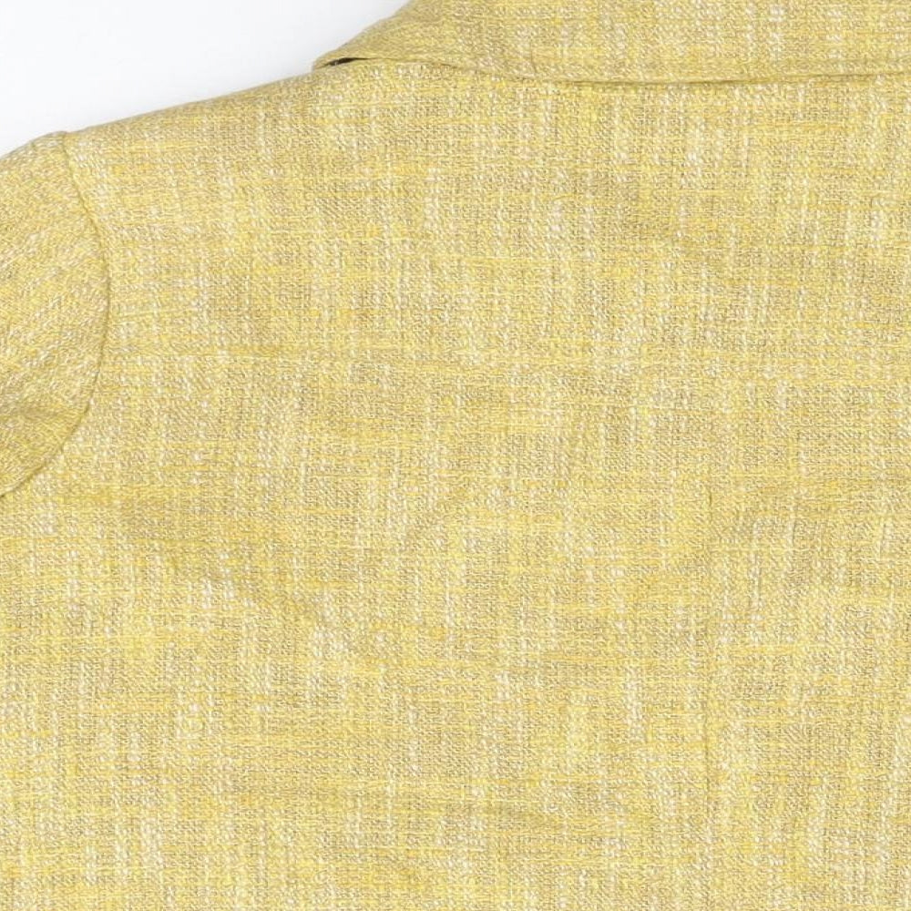Next Womens Yellow Jacket Coat Size 10 Button