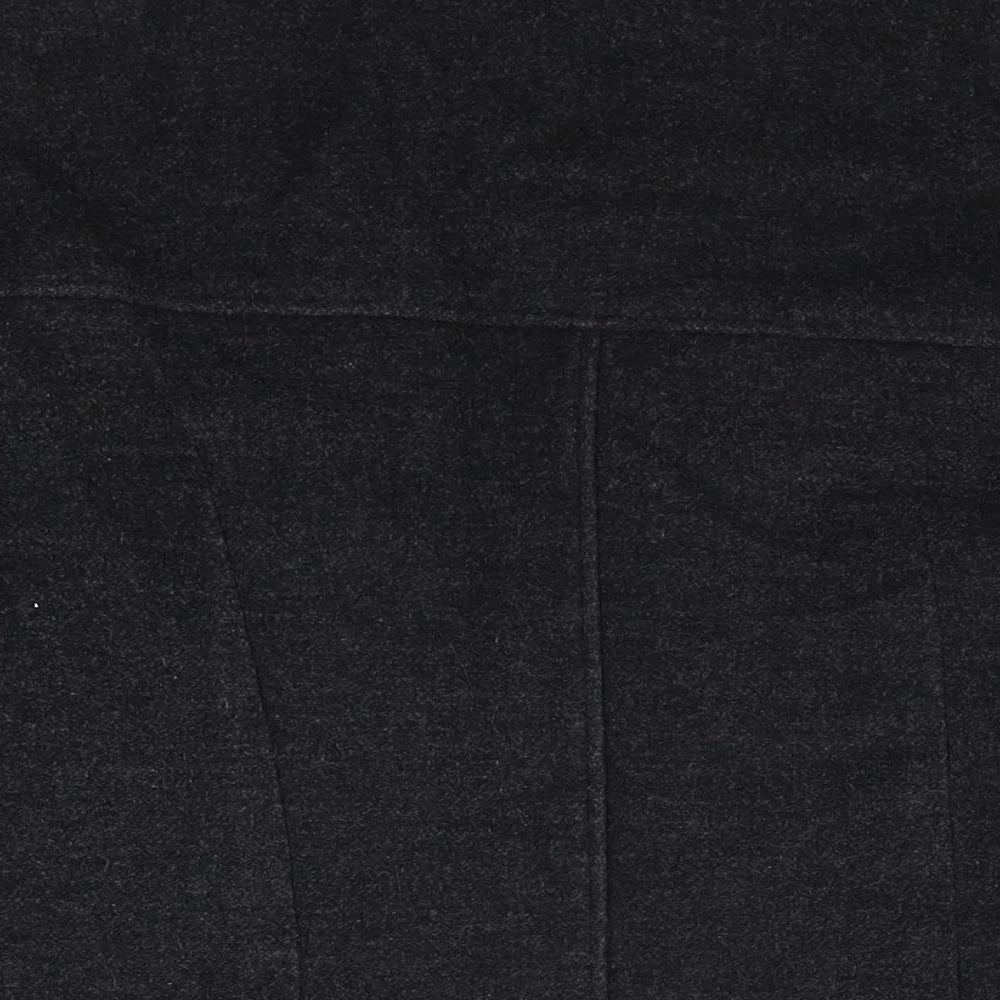 Debenhams Mens Black Overcoat Coat Size S Button