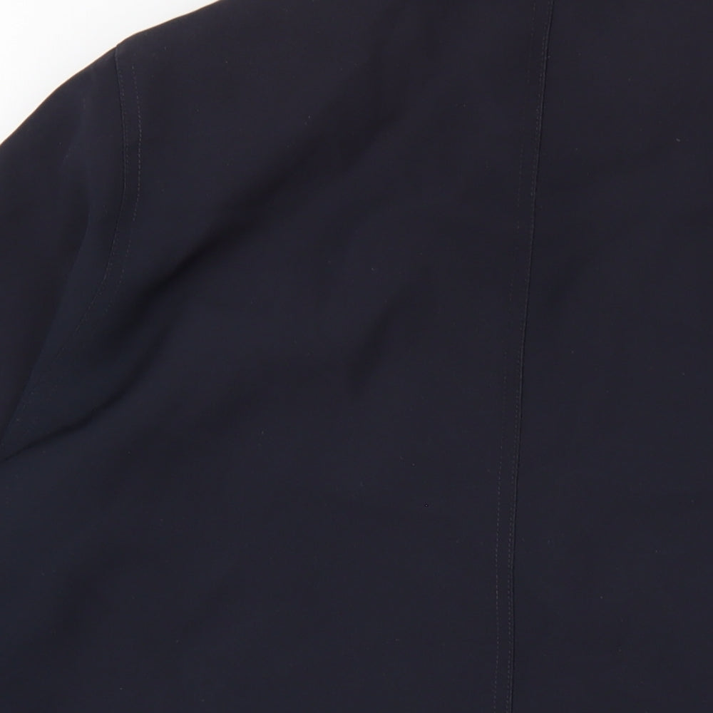 David Barry Womens Blue Overcoat Coat Size 20 Button