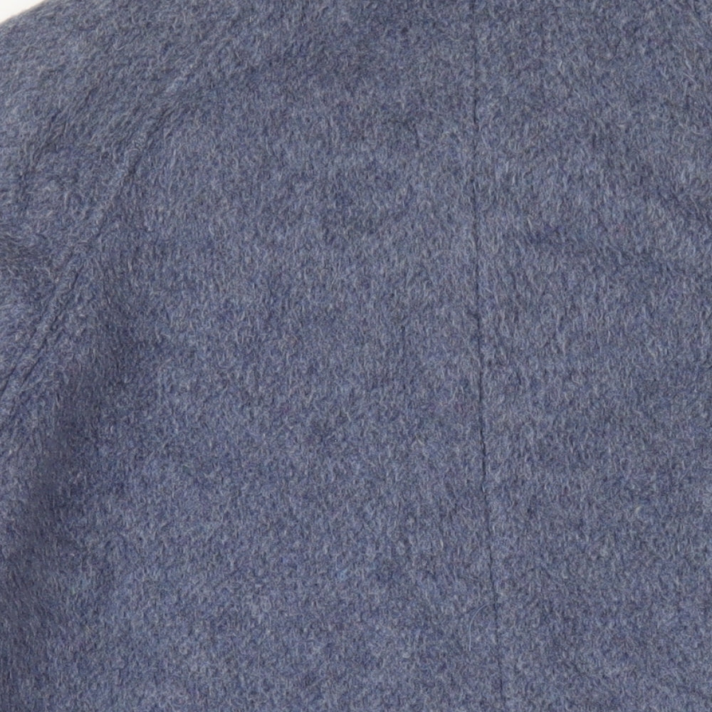 Accolade Womens Blue Overcoat Coat Size 14 Button