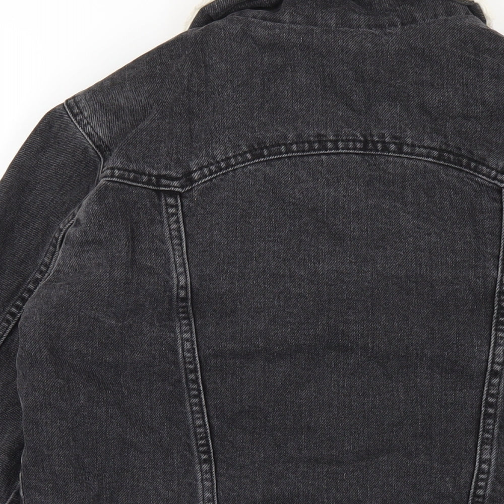 Topshop Womens Black Jacket Size 6 Button