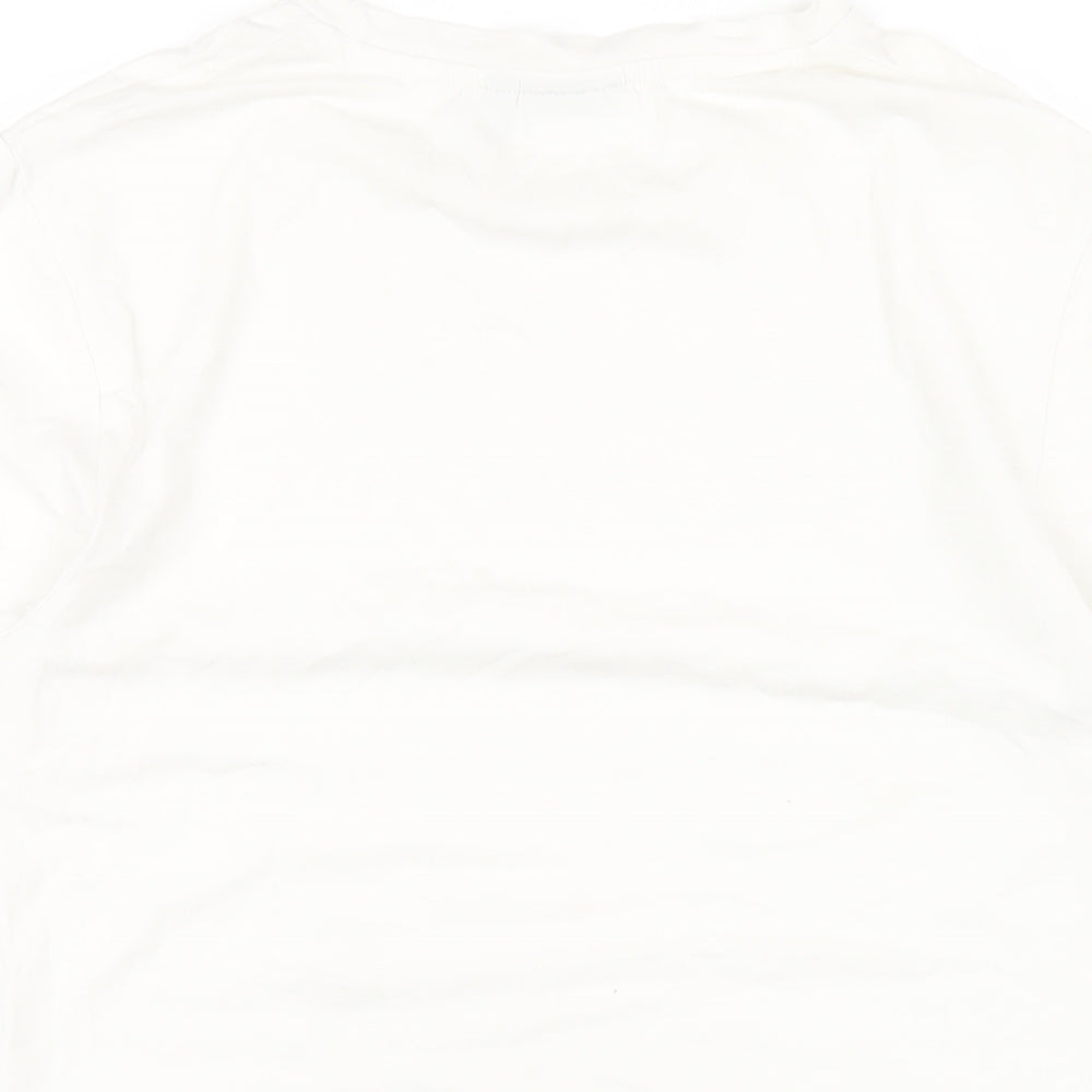 ASOS Womens White Cotton Basic T-Shirt Size M Round Neck