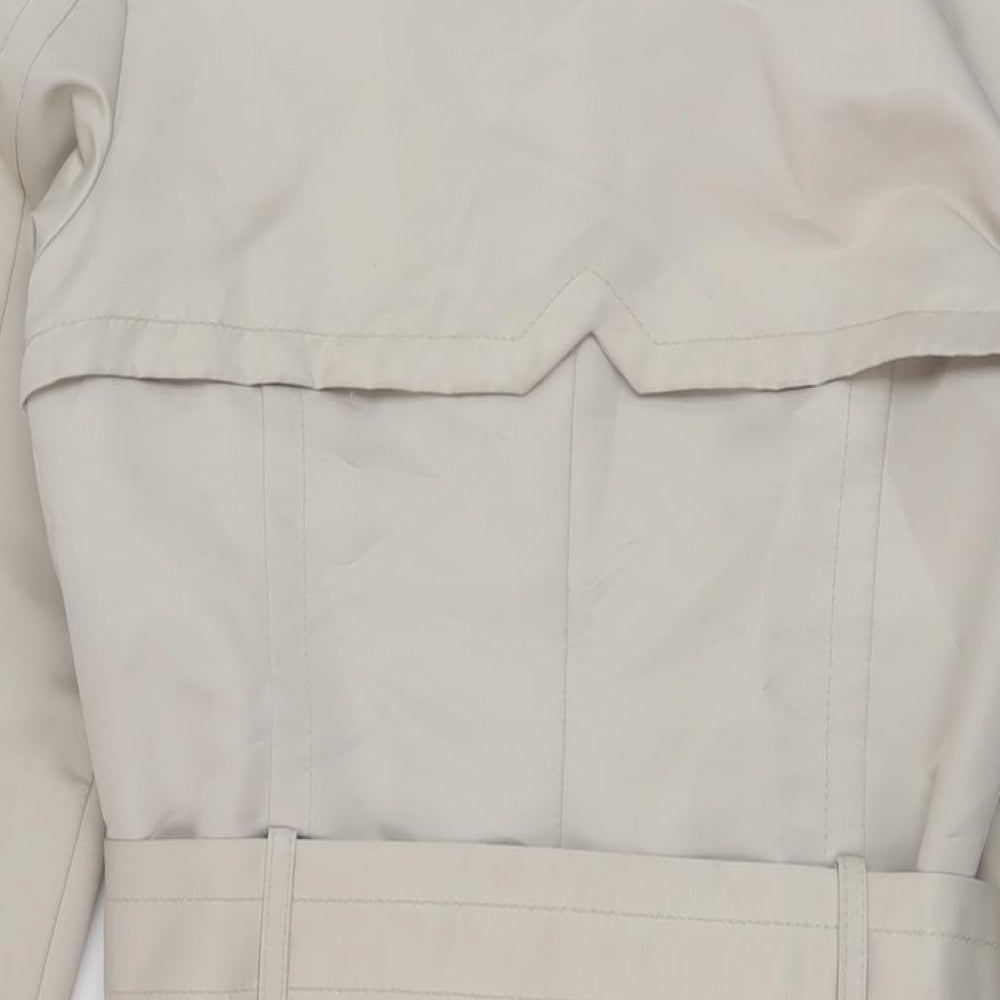 Mango Womens Beige Overcoat Coat Size S Button