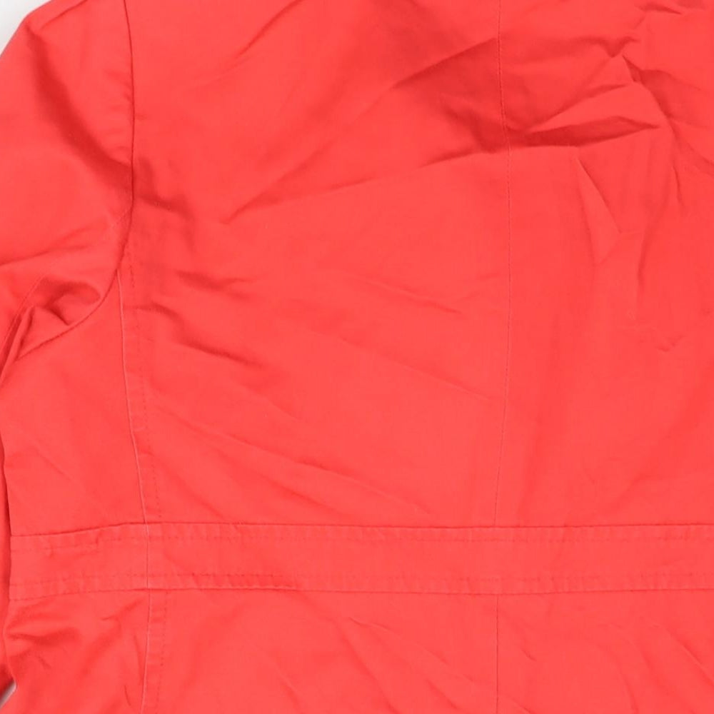 Marks & Spencer Womens Red Trench Coat Coat Size 16 Button