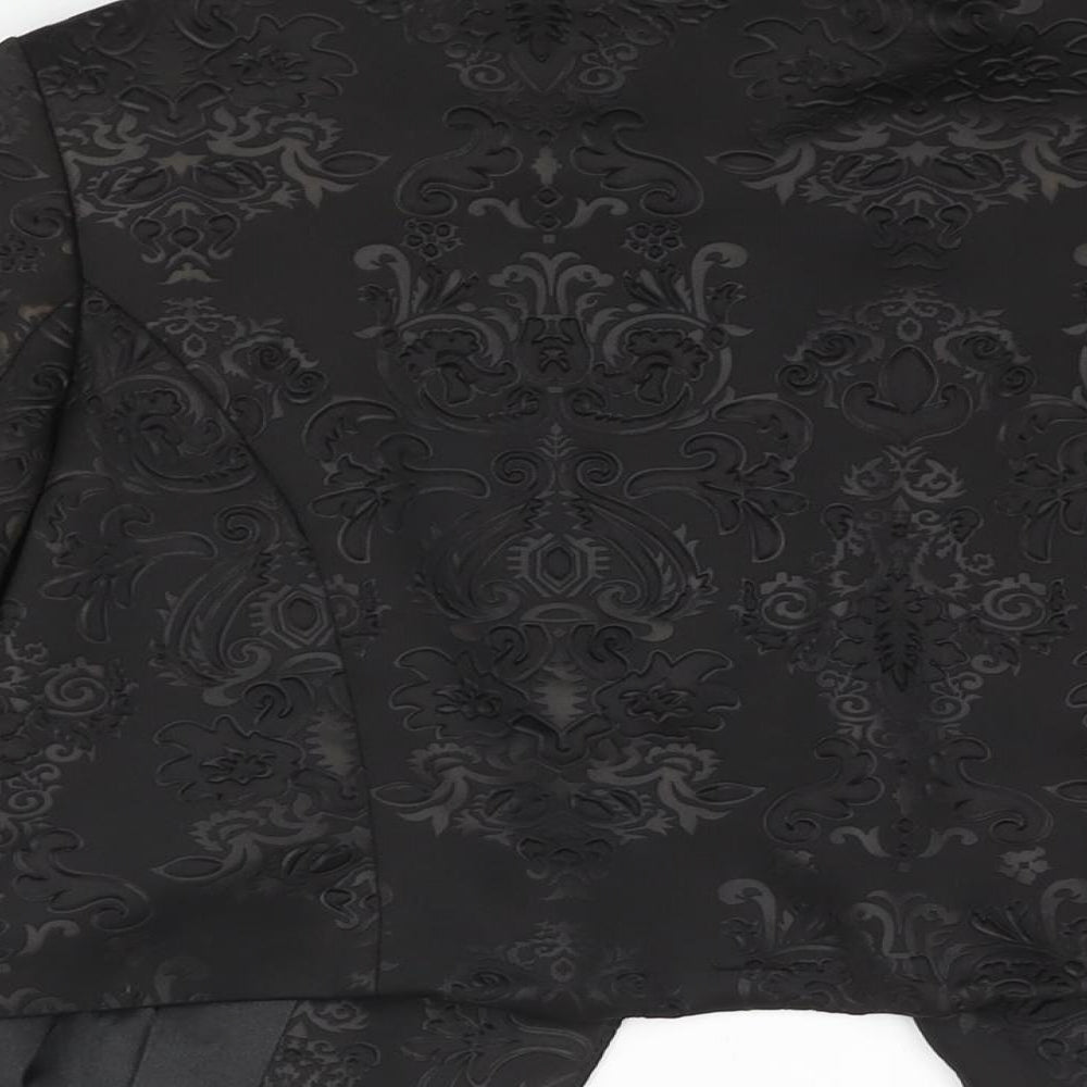Klass Womens Black Geometric Jacket Size 12