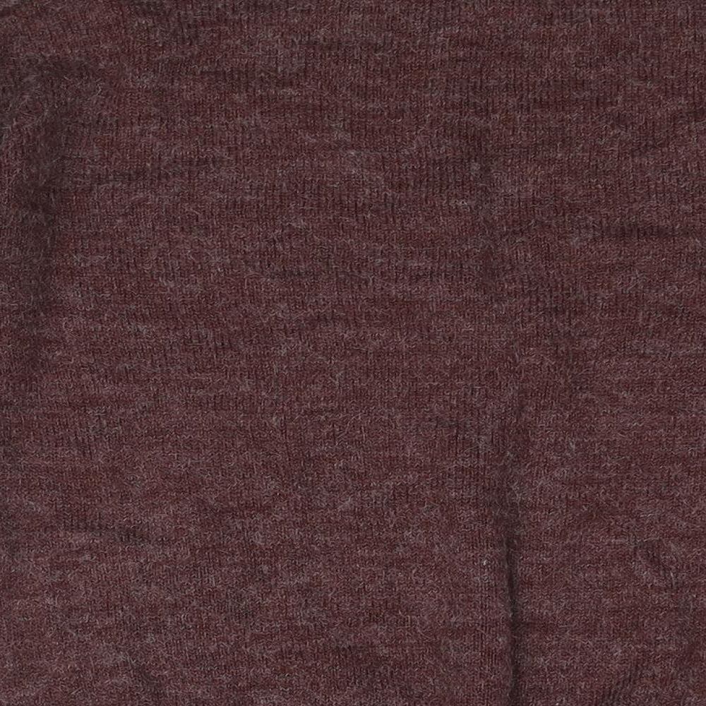 ICHI Womens Brown Mock Neck Acrylic Pullover Jumper Size XS