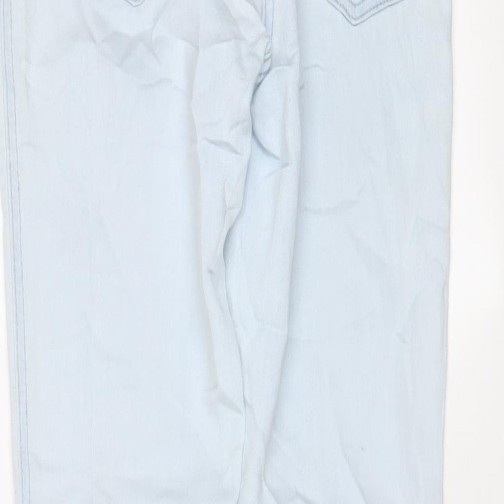 Next Womens Blue Cotton Skinny Jeans Size 6 L28 in Regular Zip