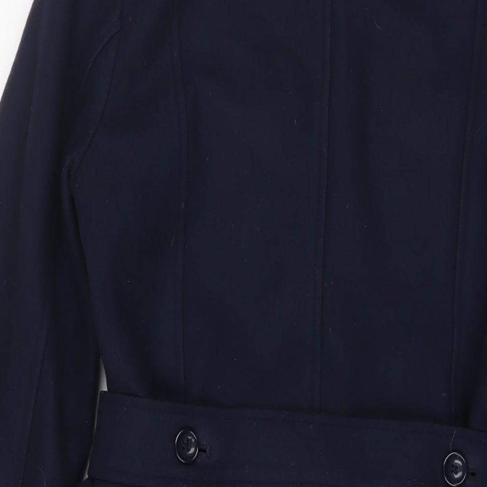 Gap Womens Blue Overcoat Coat Size M Button - Pockets