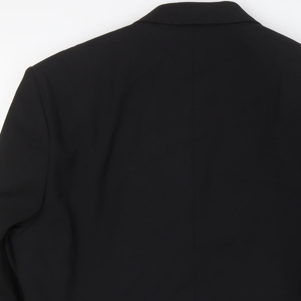 NEXT Mens Black Polyester Jacket Suit Jacket Size 36 Regular