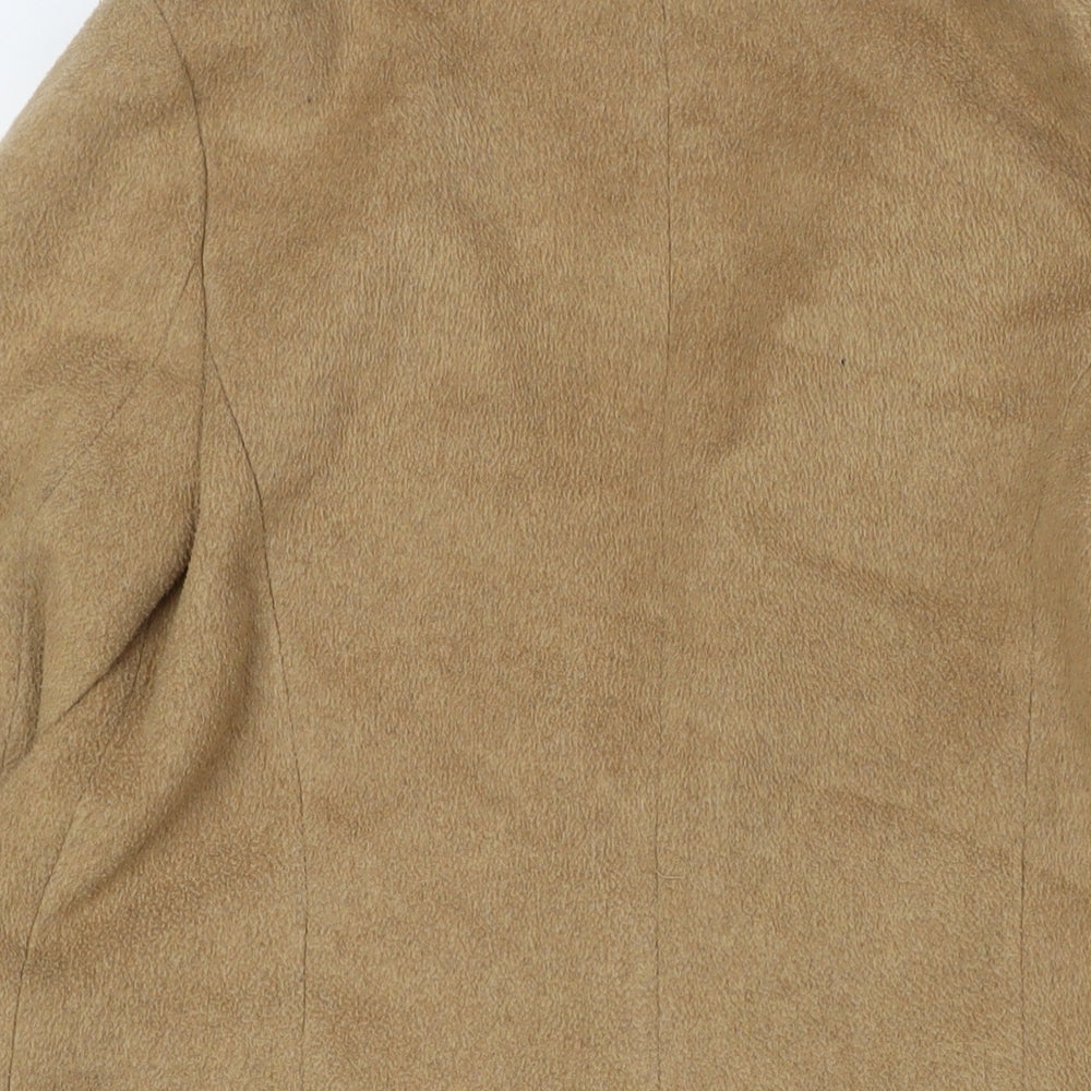 Dorothy Perkins Womens Beige Overcoat Coat Size 8 Button