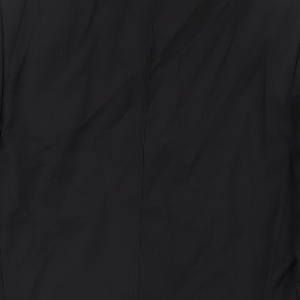 Topman Mens Black Polyester Jacket Suit Jacket Size 36 Regular