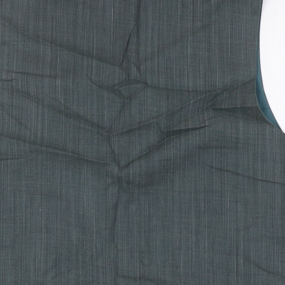 I.Q Mens Green Jacket Waistcoat Size L Button