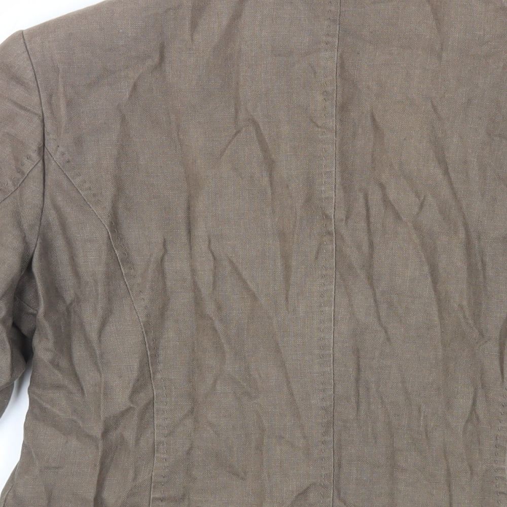 Per Una Womens Brown Jacket Blazer Size 12 Button