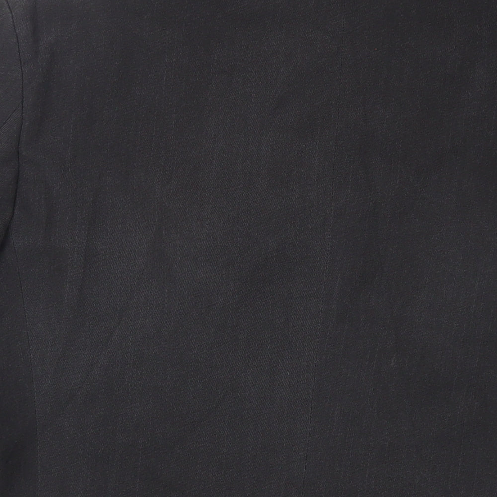 Marks & Spencer Mens Black Polyester Jacket Blazer Size 40 Regular