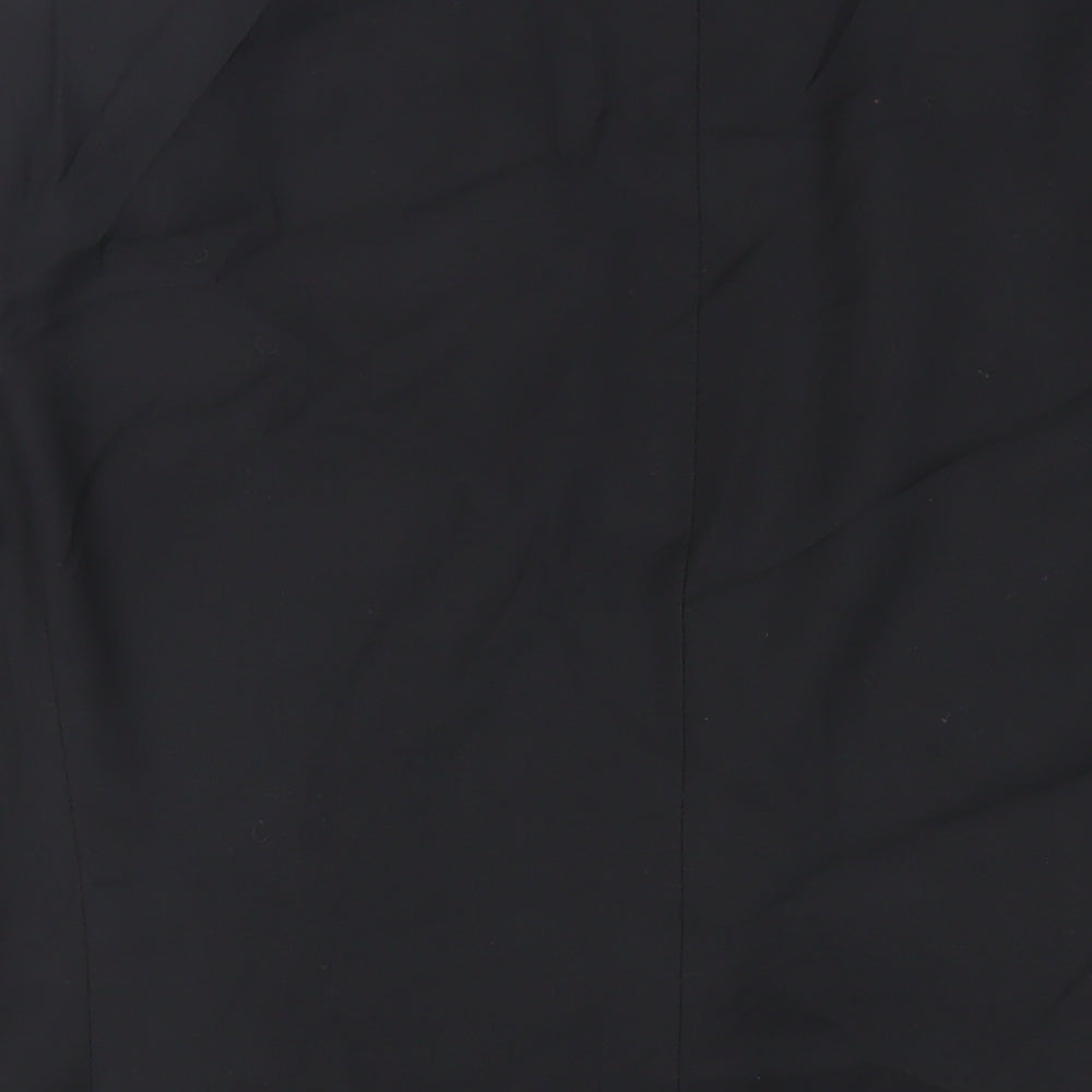 Topman Mens Black Polyester Jacket Suit Jacket Size 44 Regular