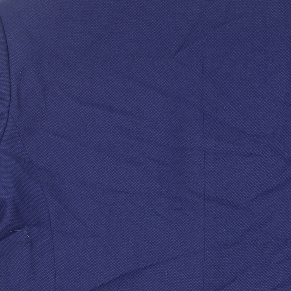 H&M Mens Blue Polyester Jacket Blazer Size 44 Regular